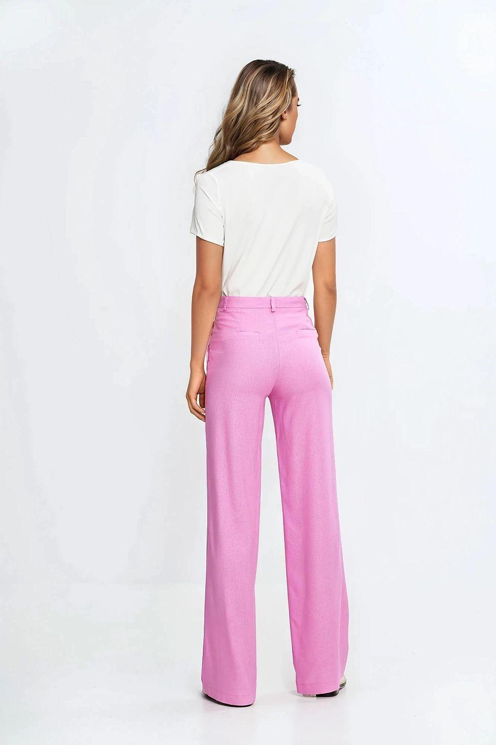 White short-sleeve blouse, back view with round neckline