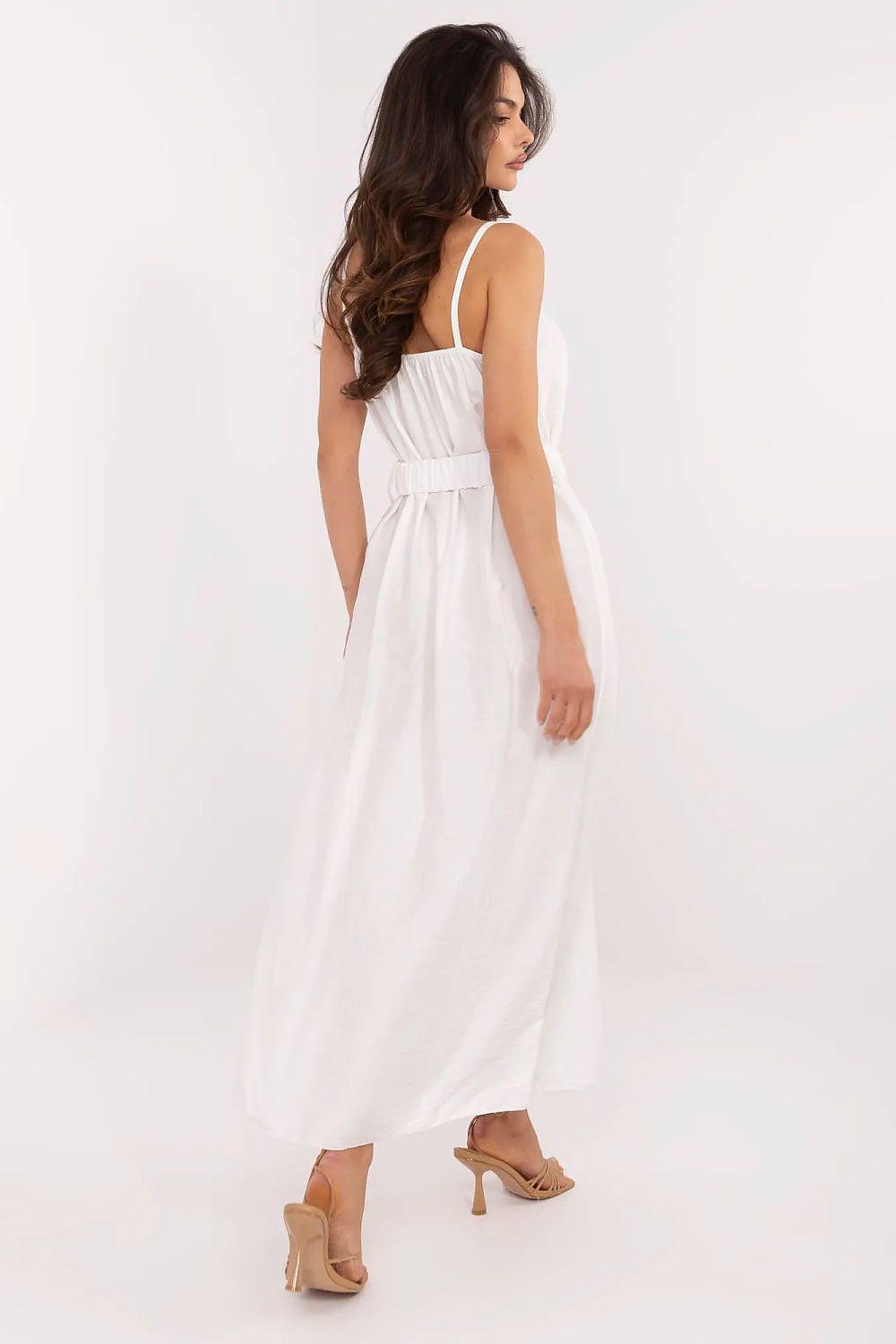 Light sleeveless daydress with tiered skirt and thin shoulder straps