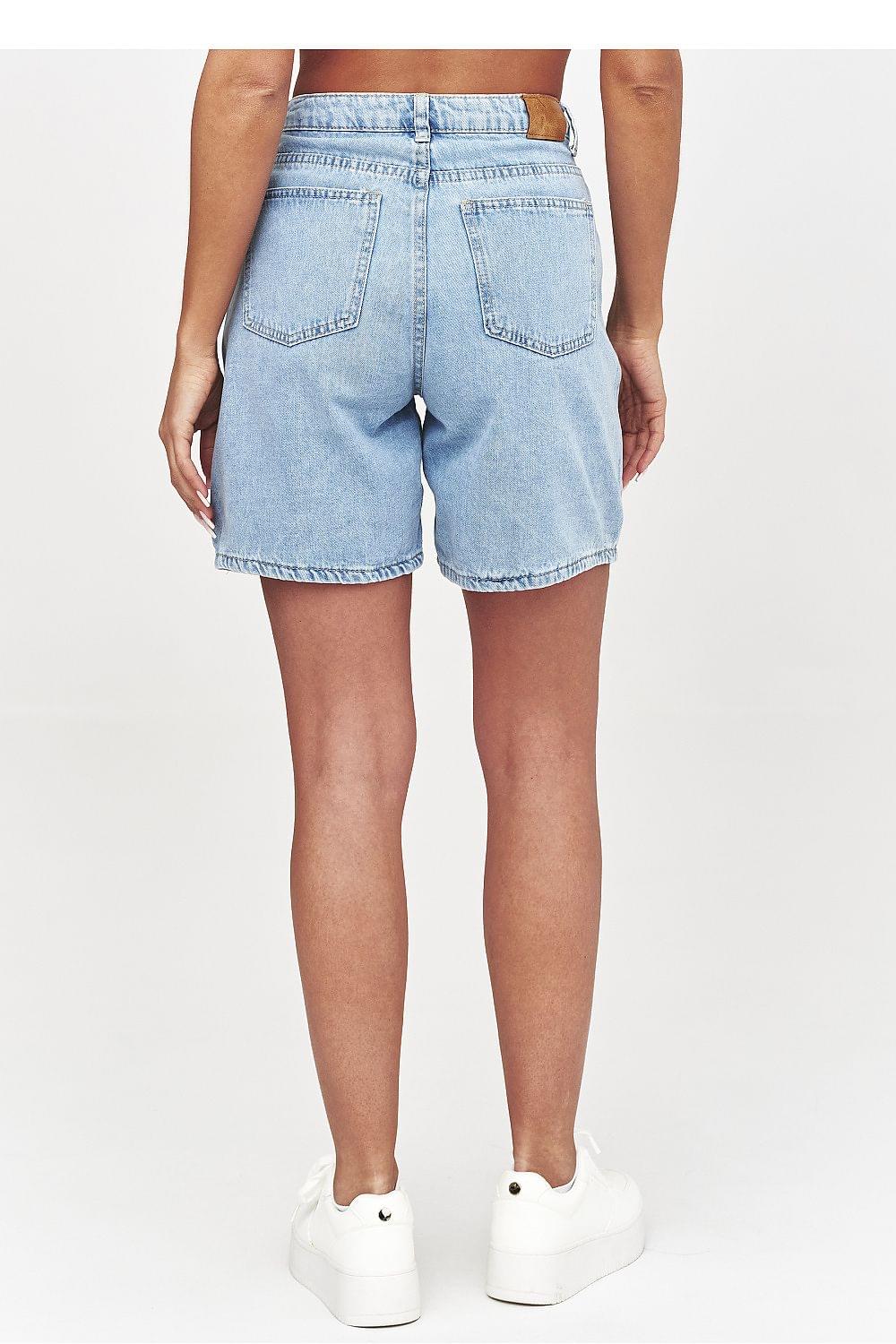 Denim shorts model 228315 Makadamia