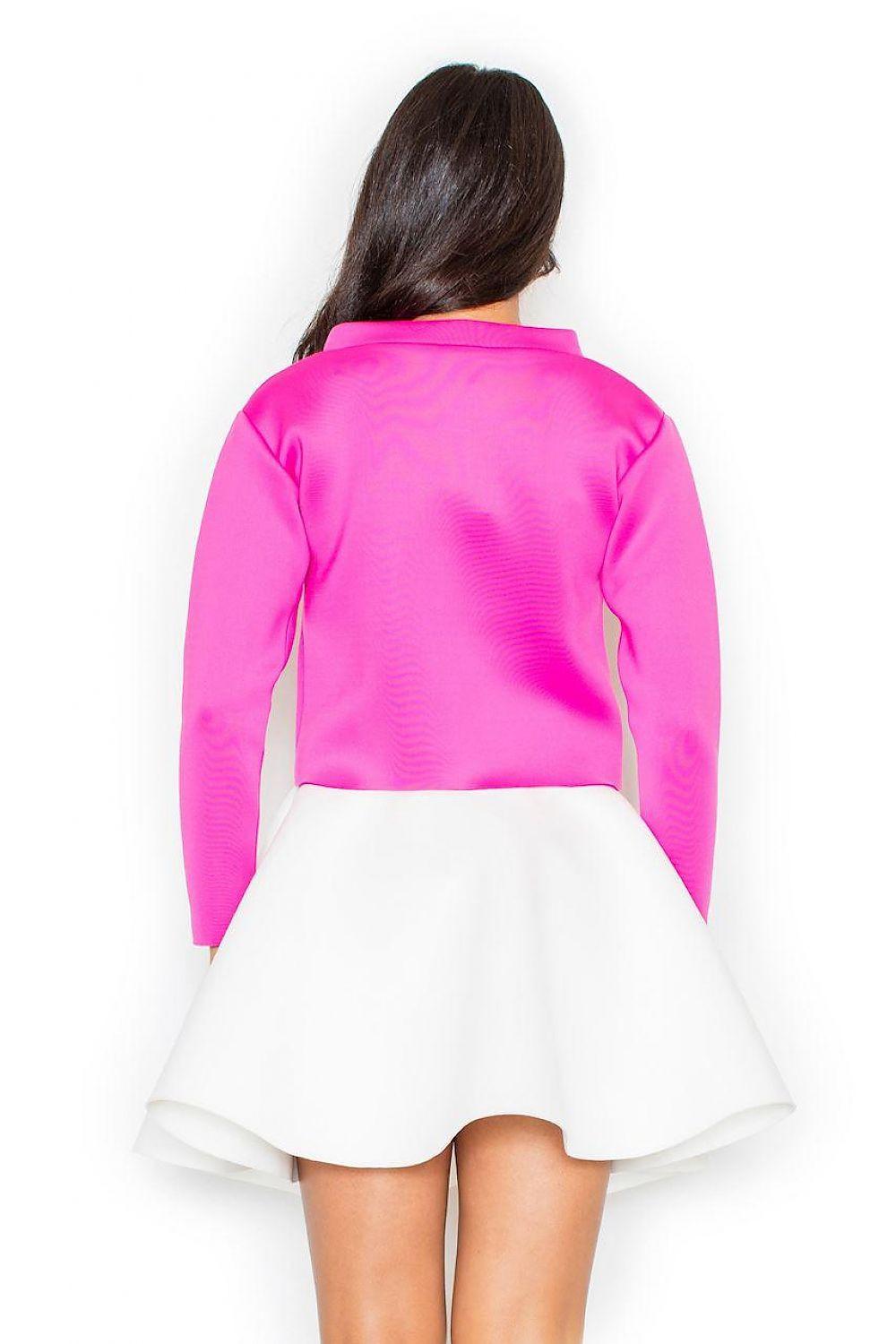 Figl model 44183 flared mini skirt in white, back view