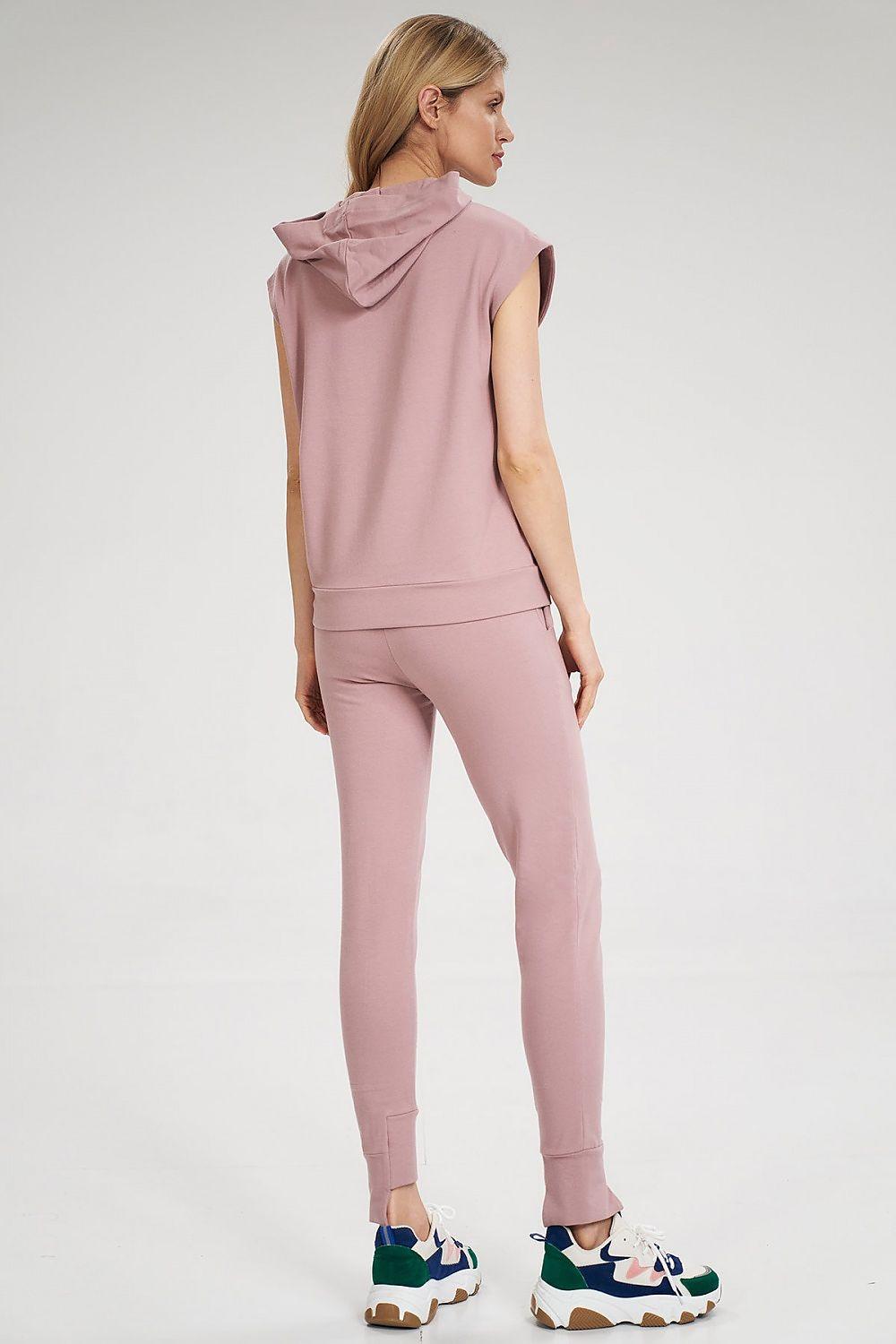 Figl tracksuit trousers in dusty pink, slim jogger fit with cuffed hems
