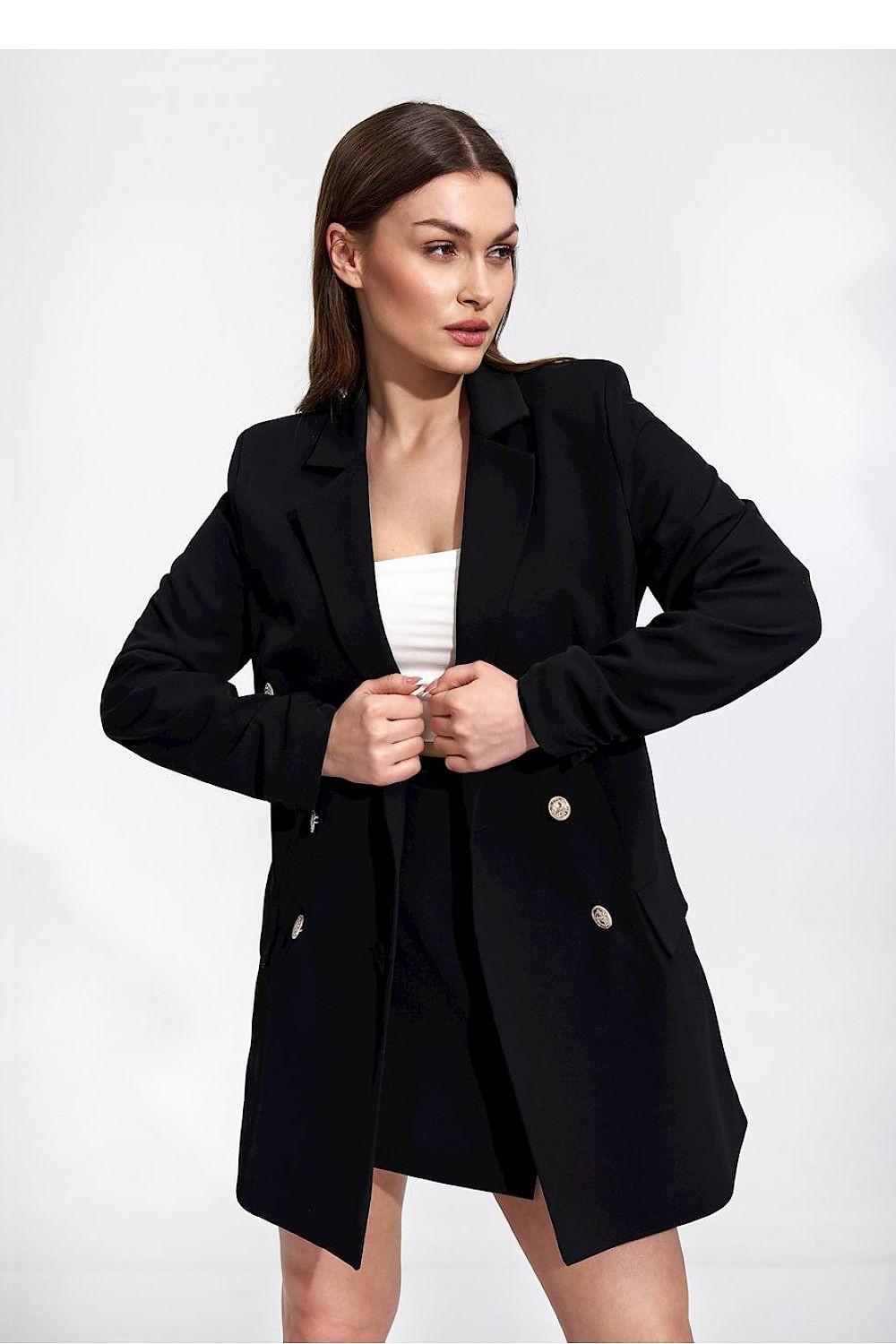 Figl black mini skirt with fitted silhouette and straight hem