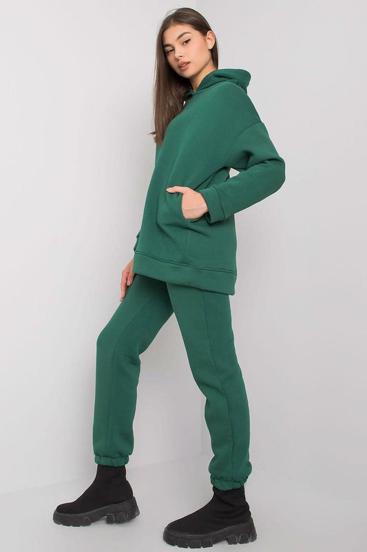Model 176993 BFG set, green hooded sweatshirt and jogger pants, side view