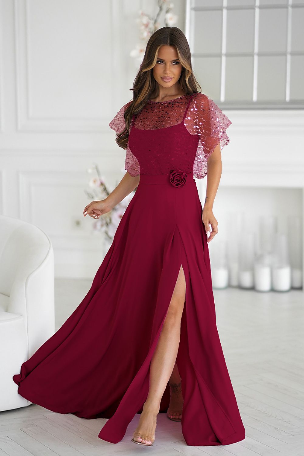  Long dress model 219687 Bicotone 