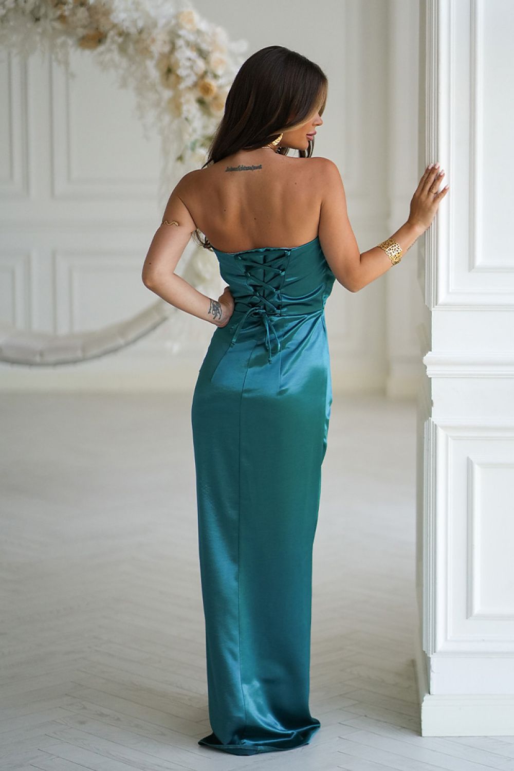  Long dress model 219712 Bicotone 