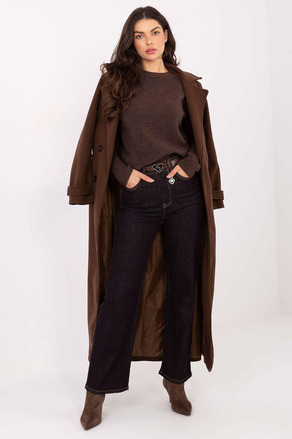 Dark blue mid-rise jeans with belt loops and front pockets, straight leg
