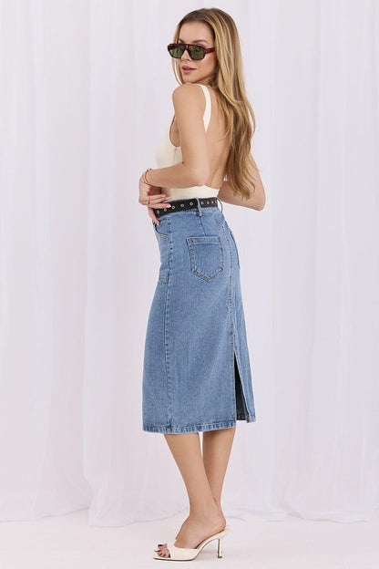  denim skirt model 228027 Factory Price 